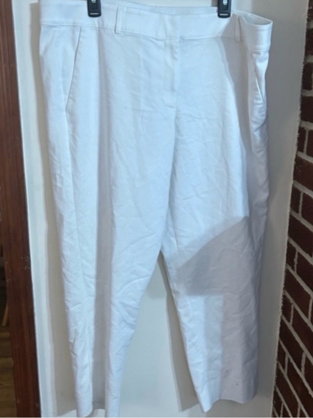 Lane Bryant Size 20 White Straight-Leg Pants